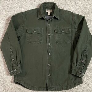 Duluth Trading Co Green Shirt Jacket